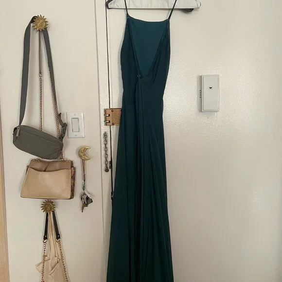 Lulus Hunter Green Maxi Cross back strap - Picture 4 of 4